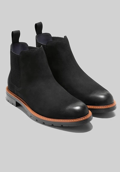 Cole Haan Men's Chamberlain Grand Chelsea Boots at Jos. A. Bank, Black Nubuck
