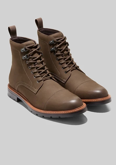 Cole Haan Men's Chamberlin Grand Cap Toe Boots at Jos. A. Bank, Brown/Truffle Nubuck