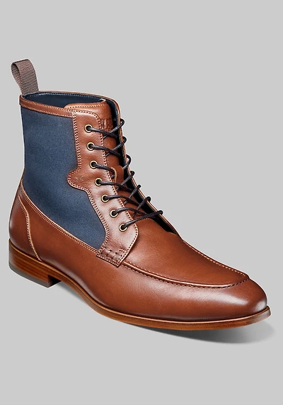 Stacy Adams Men's Brumley Moc Toe Lace Up Boots at Jos. A. Bank, Tan/Navy
