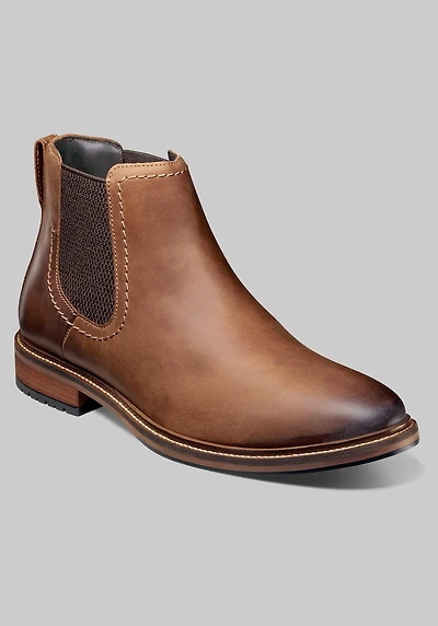 Florsheim Men's Forge Plain Toe Chelsea Boots at Jos. A. Bank, Brown Ch