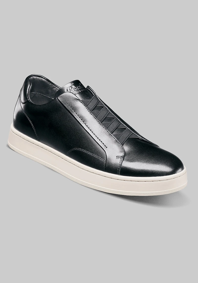 Florsheim Men's Monopoli Elastic Lace-To-Toe Sneakers at Jos. A. Bank, Black/White