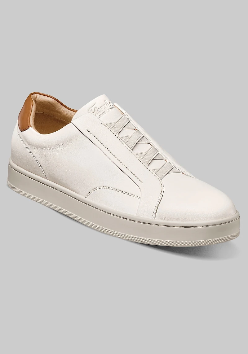 Florsheim Men's Monopoli Elastic Lace-To-Toe Sneakers at Jos. A. Bank, Cream/White