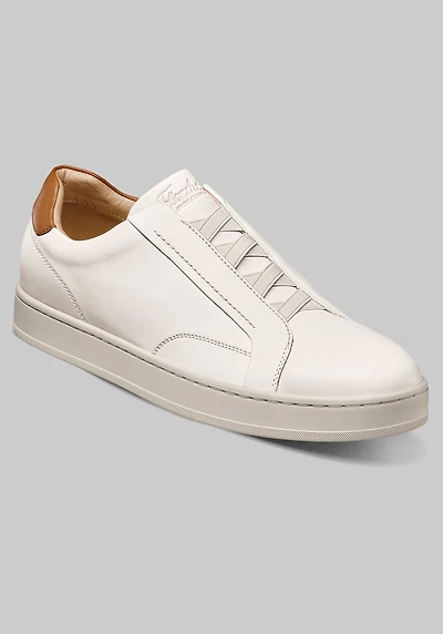 Florsheim Men's Monopoli Elastic Lace-To-Toe Sneakers at Jos. A. Bank, Cream/White
