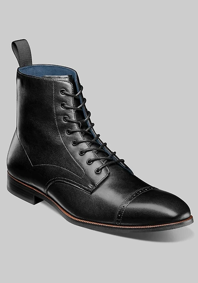 Stacy Adams Men's Henry Cap Toe Lace Boots at Jos. A. Bank, Black