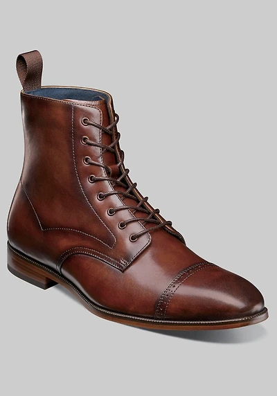 Stacy Adams Men's Henry Cap Toe Lace Boots at Jos. A. Bank, Brown