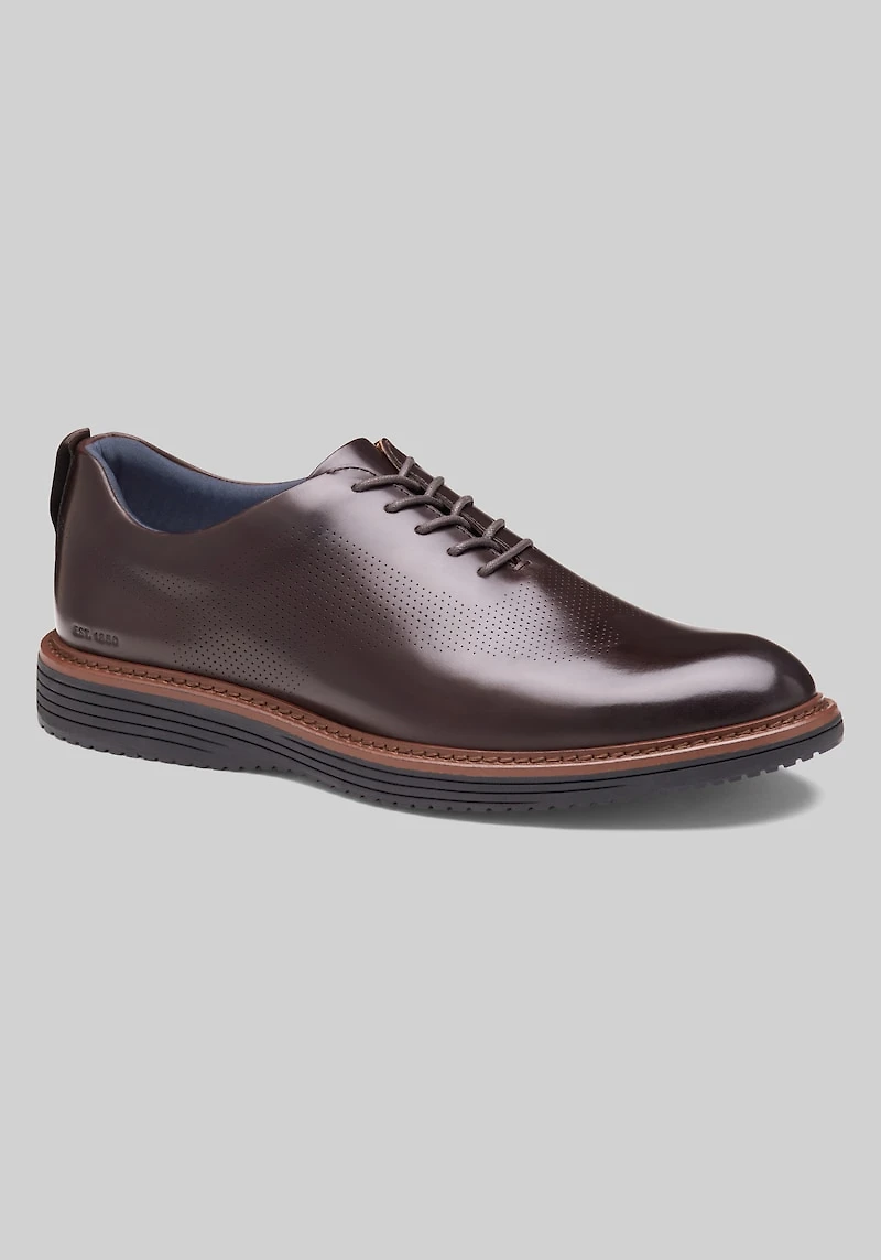 Johnston & Murphy Men's Upton One-Piece Perfed Plain Toe at Jos. A. Bank, Brown/Mahogany