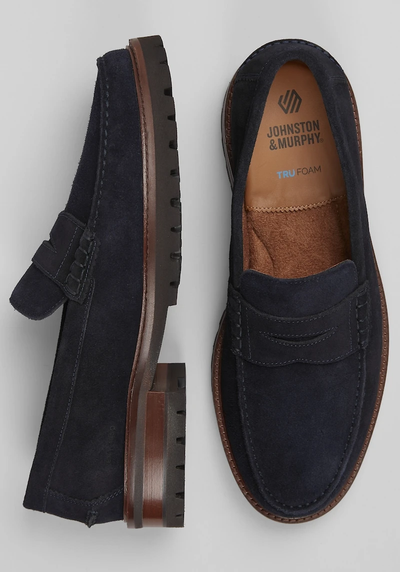Johnston & Murphy Men's Collier Penny Moc Toe Loafers at Jos. A. Bank, Blue/Navy