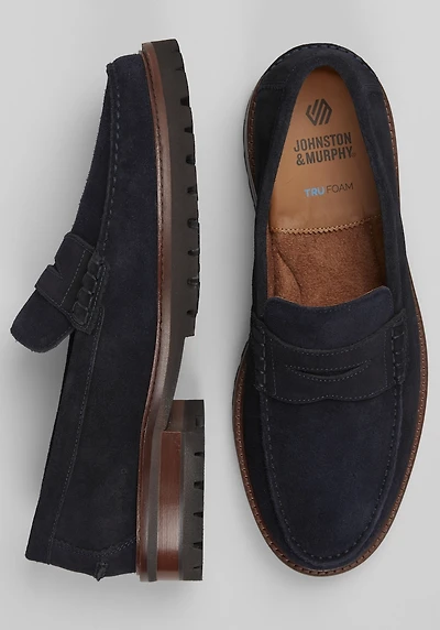 Johnston & Murphy Men's Collier Penny Moc Toe Loafers at Jos. A. Bank, Blue/Navy