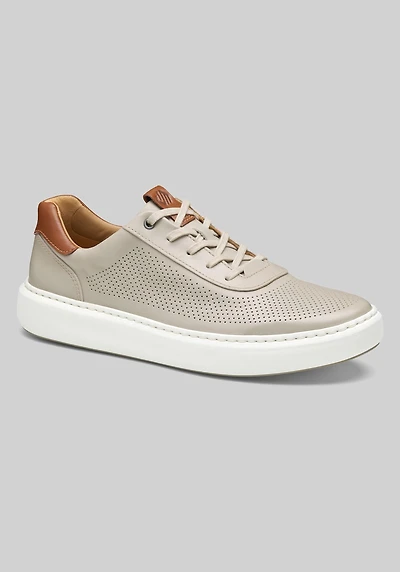 Johnston & Murphy Men's Anders Perforated U Throat Sneakers at Jos. A. Bank, Beige/Cream/White