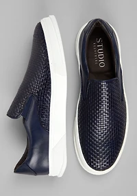 Belvedere Men's Fernando Woven Slip On Sneakers at Jos. A. Bank, Blue/Navy
