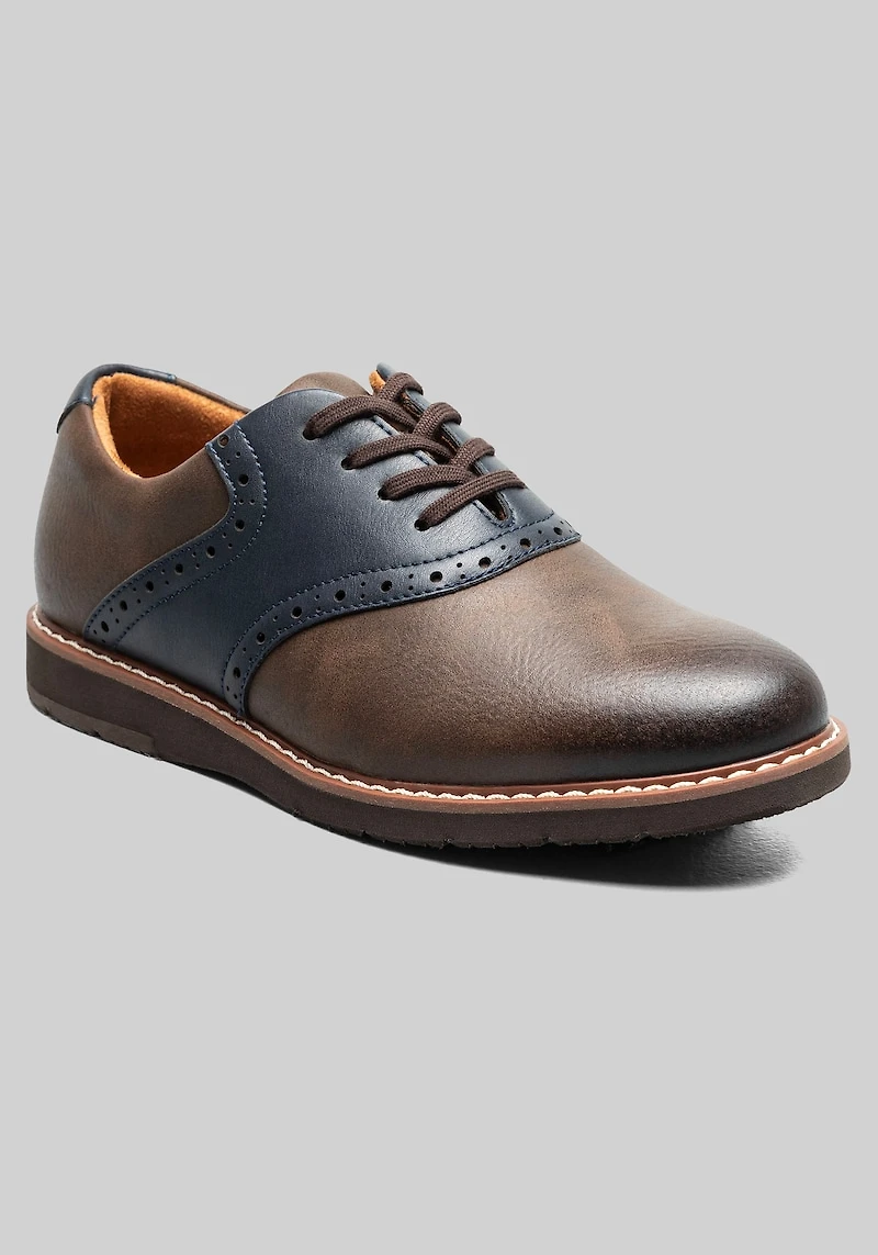 Florsheim Men's Vibe Jr. Boys Saddle Shoes at Jos. A. Bank, Brown/Navy