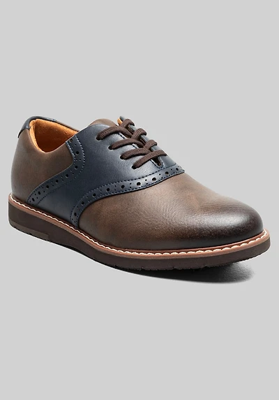 Florsheim Men's Vibe Jr. Boys Saddle Shoes at Jos. A. Bank, Brown/Navy