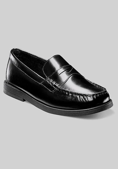 Florsheim Men's Croquet Jr Boys Moc Toe Penny Loafers at Jos. A. Bank, Black