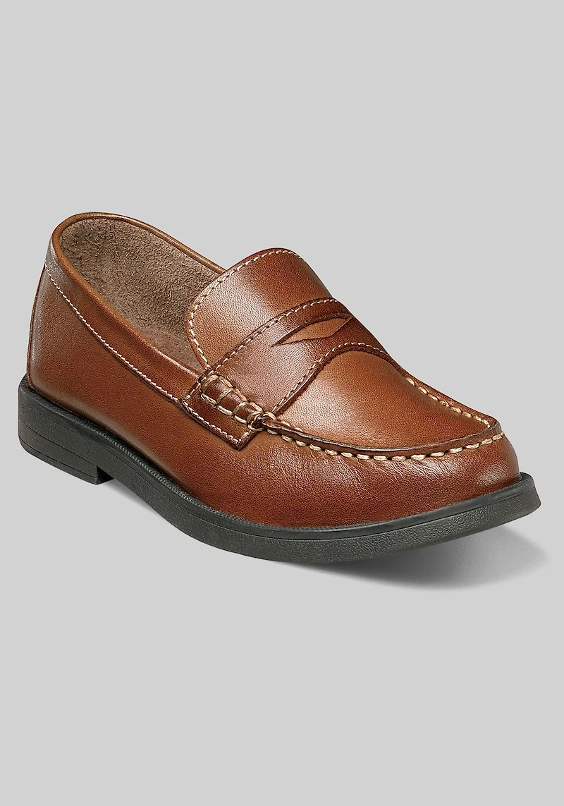 Florsheim Men's Croquet Jr Boys Moc Toe Penny Loafers at Jos. A. Bank, Saddle Tan