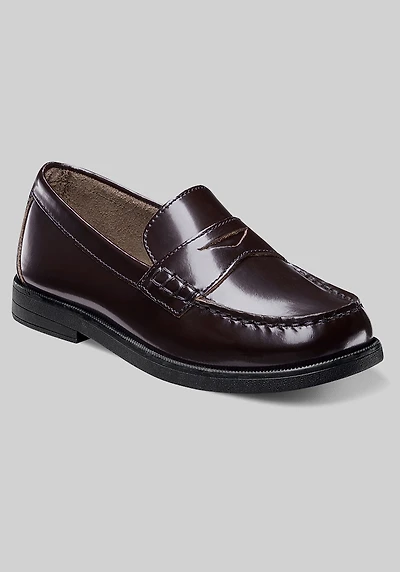 Florsheim Men's Croquet Jr Boys Moc Toe Penny Loafers at Jos. A. Bank, Burgundy