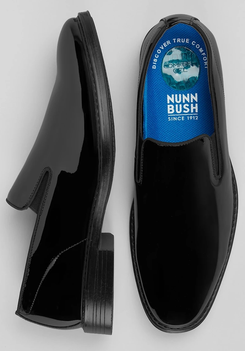Nunn Bush Men's Centro Flex Formal Slip-On Shoes at Jos. A. Bank, Black Patent