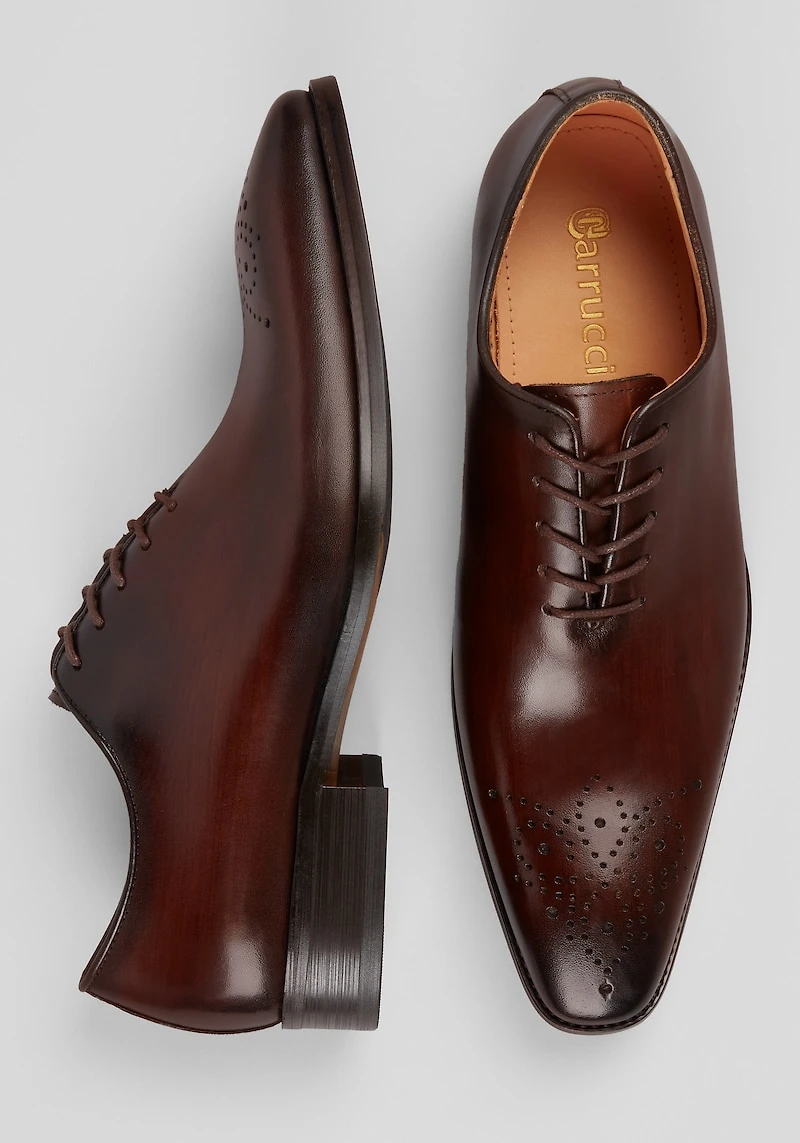 Carrucci Men's Hand-Burnished Dress Oxfords at Jos. A. Bank, Brown/Chestnut
