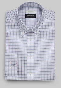 Men's Traveler Collection Tailored Fit Button-Down Collar Plaid Dress Shirt at Jos. A. Bank, Pink