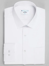 Men's &Collar Range Athletic Fit Solid Spread Collar 3D Stretchy Dress Shirt at Jos. A. Bank, Cream/White