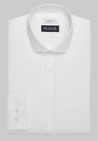 Men's Jos. A. Bank Skinny Fit Spread Collar Solid Dress Shirt at Jos. A. Bank, Cream/White
