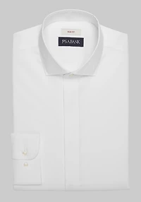 Men's Jos. A. Bank Slim Fit Spread Collar Solid Dress Shirt at Jos. A. Bank, Cream/White