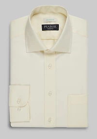Men's Reserve Collection Tailored Fit Spread Collar Herringbone Pattern Dress Shirt at Jos. A. Bank, Yellow