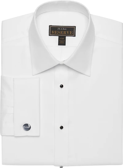 Men's Reserve Collection Traditional Fit Point Collar Formal Solid Dress Shirt at Jos. A. Bank, Cream/White