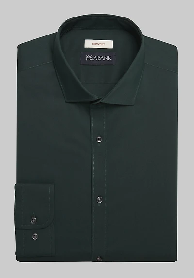 Men's Jos. A. Bank Skinny Fit Spread Collar Solid Dress Shirt at Jos. A. Bank, Green
