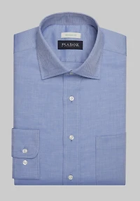Men's Jos. A. Bank Tailored Fit Spread Collar Solid Dress Shirt at Jos. A. Bank, Blue
