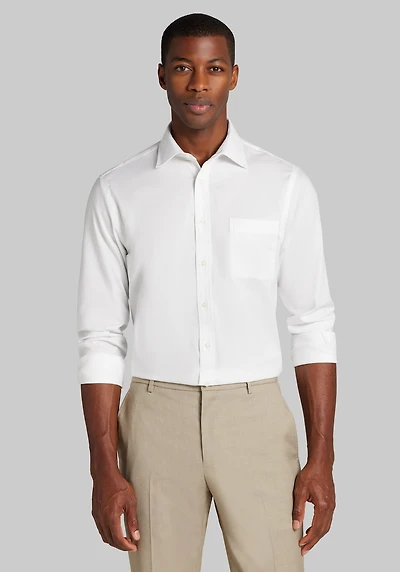 Men's Jos. A. Bank Slim Fit Spread Collar Dress Shirt at Jos. A. Bank, Cream/White
