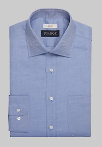 Men's Jos. A. Bank Slim Fit Spread Collar Solid Dress Shirt at Jos. A. Bank, Blue