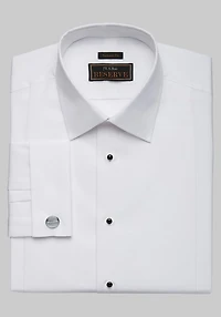 Men's Reserve Collection Tailored Fit Bib-Front Spread Collar Tuxedo Shirt at Jos. A. Bank, Cream/White