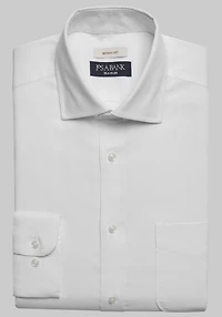 Men's Traveler Collection Skinny Fit Spread Collar Dress Shirt at Jos. A. Bank, Cream/White