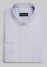 Men's Jos. A. Bank Tailored Fit Button-Down Collar Plaid Dress Shirt at Jos. A. Bank, Pink