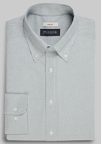Men's Jos. A. Bank Slim Fit Button-Down Collar Check Dress Shirt at Jos. A. Bank, Green