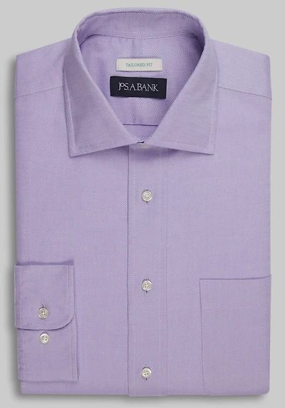 Men's Jos. A. Bank Tailored Fit Spread Collar Oxford Solid Dress Shirt at Jos. A. Bank, Purple