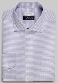 Men's Jos. A. Bank Tailored Fit Spread Collar Plaid Dress Shirt at Jos. A. Bank, Purple