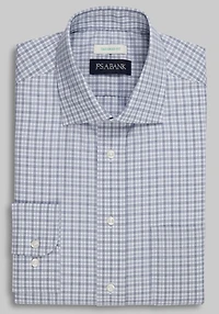 Men's Jos. A. Bank Tailored Fit Plaid Dress Shirt at Jos. A. Bank, Blue/Navy