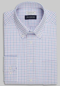 Men's Jos. A. Bank Traditional Fit Button-Down Collar Tattersall Dress Shirt at Jos. A. Bank, Purple