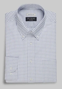 Men's Traveler Collection Traditional Fit Button-Down Collar Check Dress Shirt at Jos. A. Bank, Blue/Navy