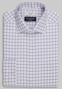 Men's Traveler Collection Slim Fit Plaid Dress Shirt at Jos. A. Bank, Pink