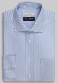 Men's Traveler Collection Tailored Fit Stripe Dress Shirt at Jos. A. Bank, Blue