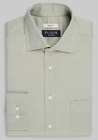 Men's Traveler Collection Slim Fit Spread Collar Solid Dress Shirt at Jos. A. Bank, Green