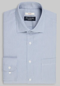 Men's Traveler Collection Slim Fit Spread Collar Micro Grid Dress Shirt at Jos. A. Bank, Blue/Grey