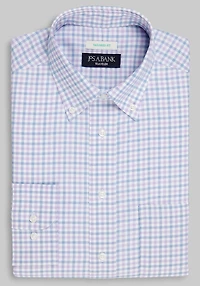 Men's Traveler Collection Tailored Fit Button-Down Collar Gingham Dress Shirt at Jos. A. Bank, Purple