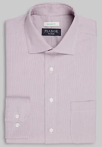 Men's Traveler Collection Tailored Fit Spread Collar Solid Dress Shirt at Jos. A. Bank, Burgundy