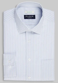 Men's Reserve Collection Tailored Fit Spread Collar Stripe Dress Shirt at Jos. A. Bank, Blue