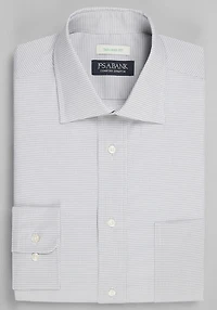 Men's Jos. A. Bank Tailored Fit Spread Collar Micro Grid Dress Shirt at Jos. A. Bank, Grey