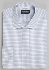 Men's Jos. A. Bank Traditional Fit Spread Collar Gingham Dress Shirt at Jos. A. Bank, Blue