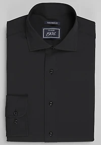 Men's 1905 Collection Tailored Fit Solid 4-Way Stretch Dress Shirt at Jos. A. Bank, Black